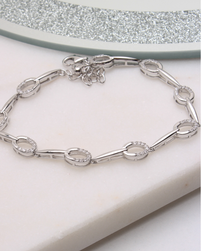 Bratara argint si cubic zirconia cod 5-50241, gr7.6