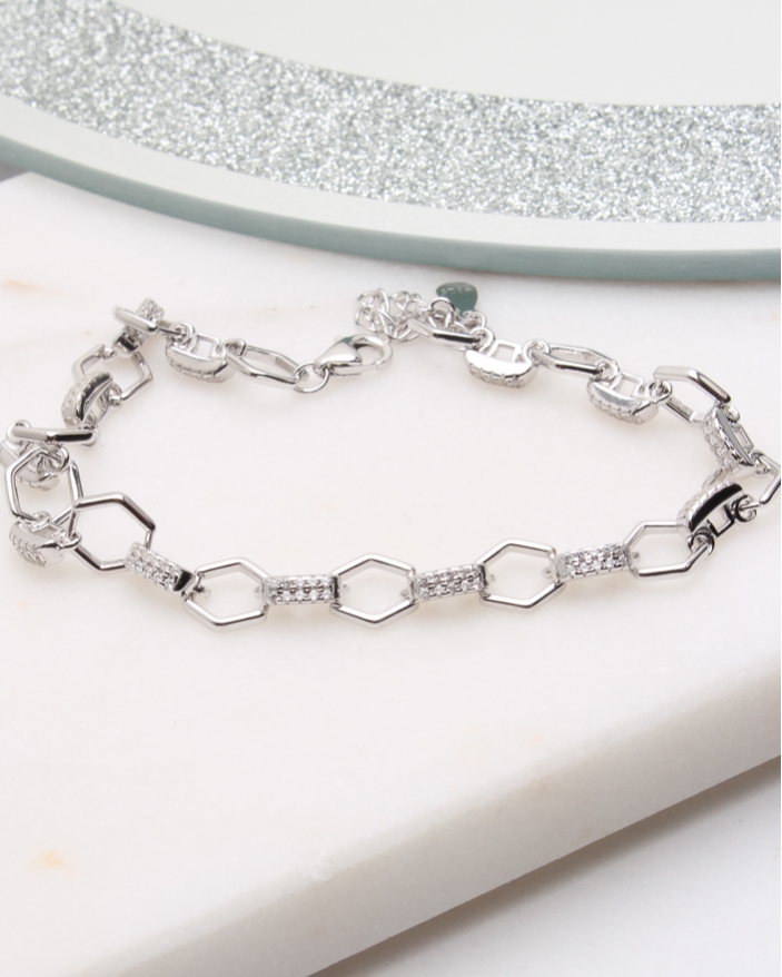 Bratara argint si cubic zirconia cod 5-50414, gr7.3