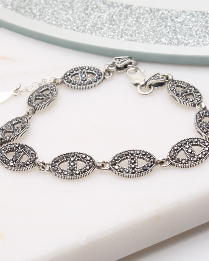 Bratara argint cu marcasite cod 5-50459, gr7.6
