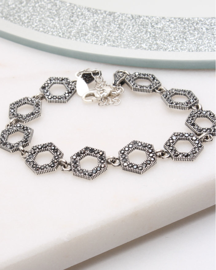 Bratara argint cu marcasite cod 5-50463, gr7.7
