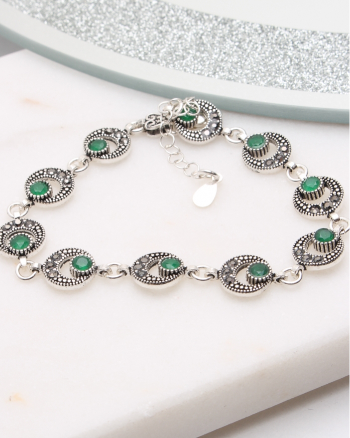 Bratara argint cu marcasite cod 5-50467, gr8.9