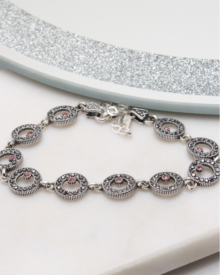 Bratara argint cu marcasite cod 5-51108, gr7.6