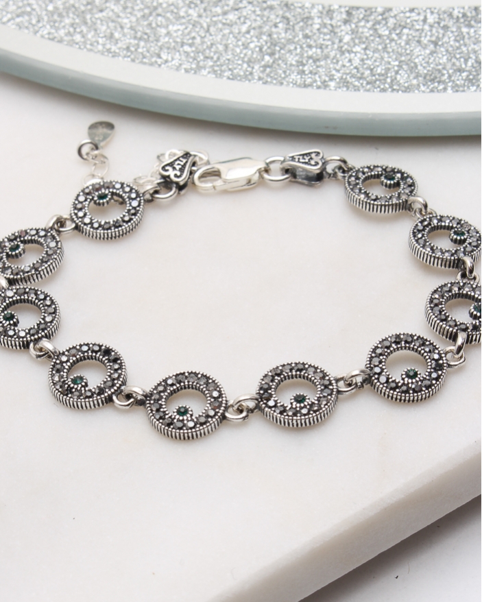 Bratara argint cu marcasite cod 5-51110, gr7.6