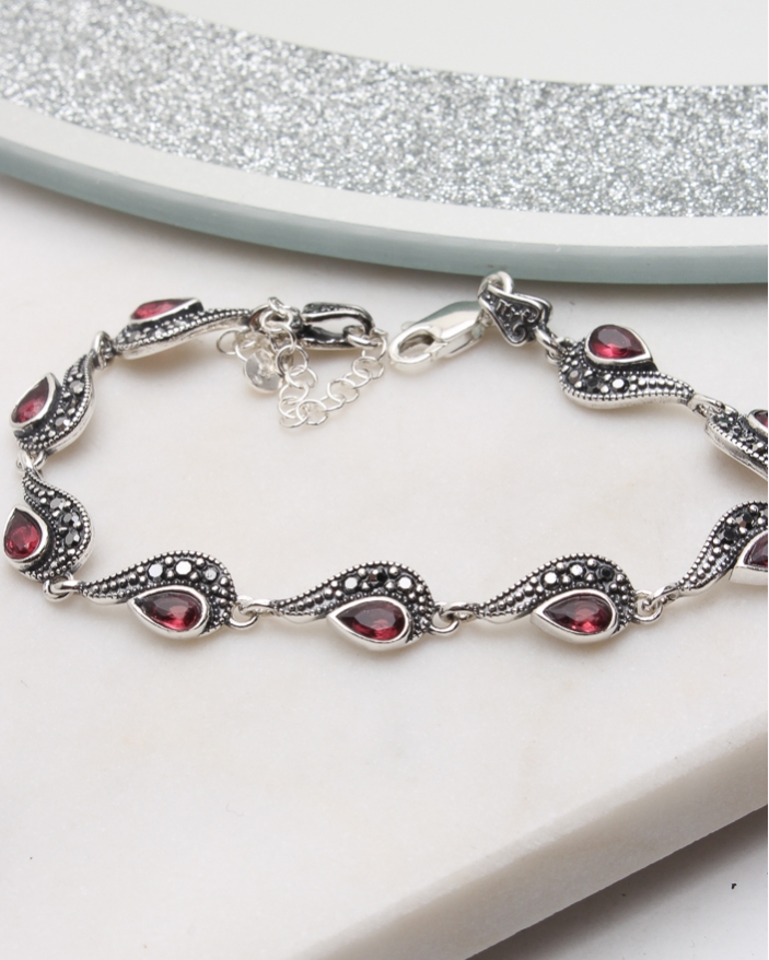 Bratara argint cu marcasite cod 5-51115, gr7.7