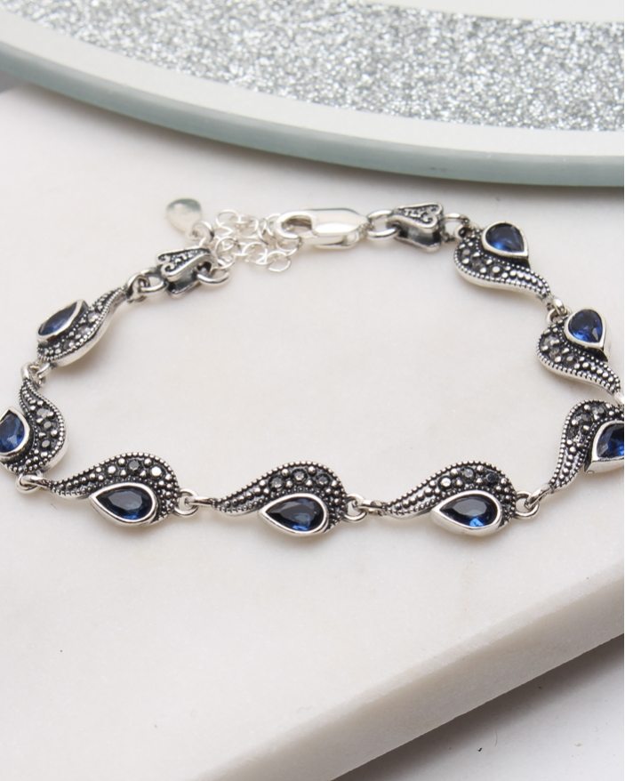 Bratara argint cu marcasite cod 5-51116, gr7.7