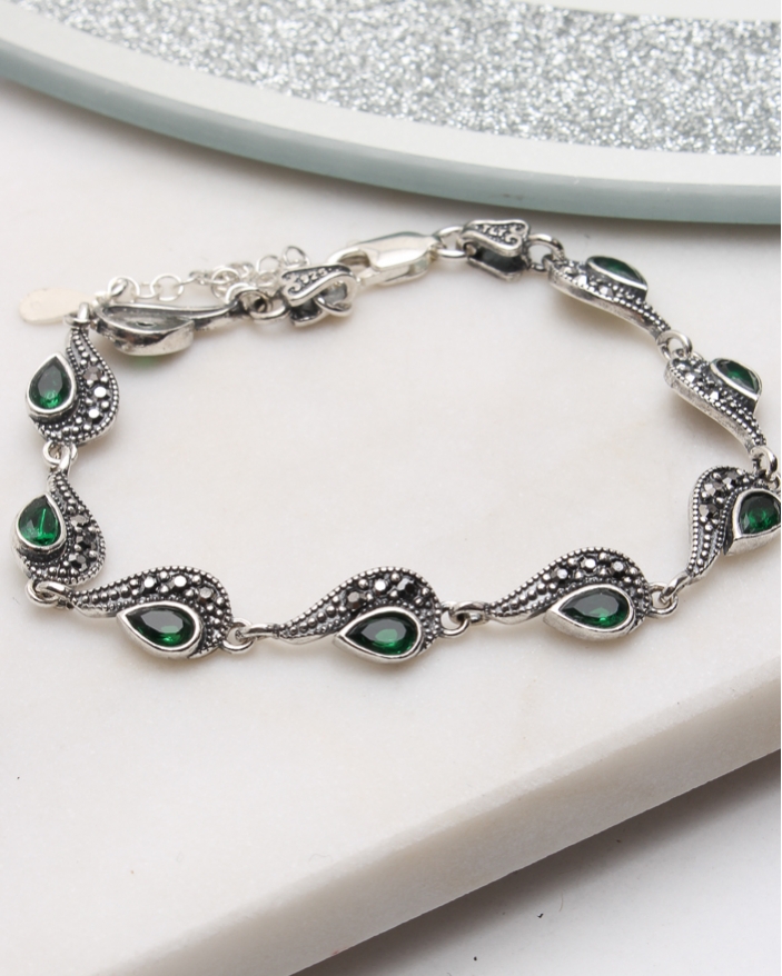 Bratara argint cu marcasite cod 5-51117, gr7.7