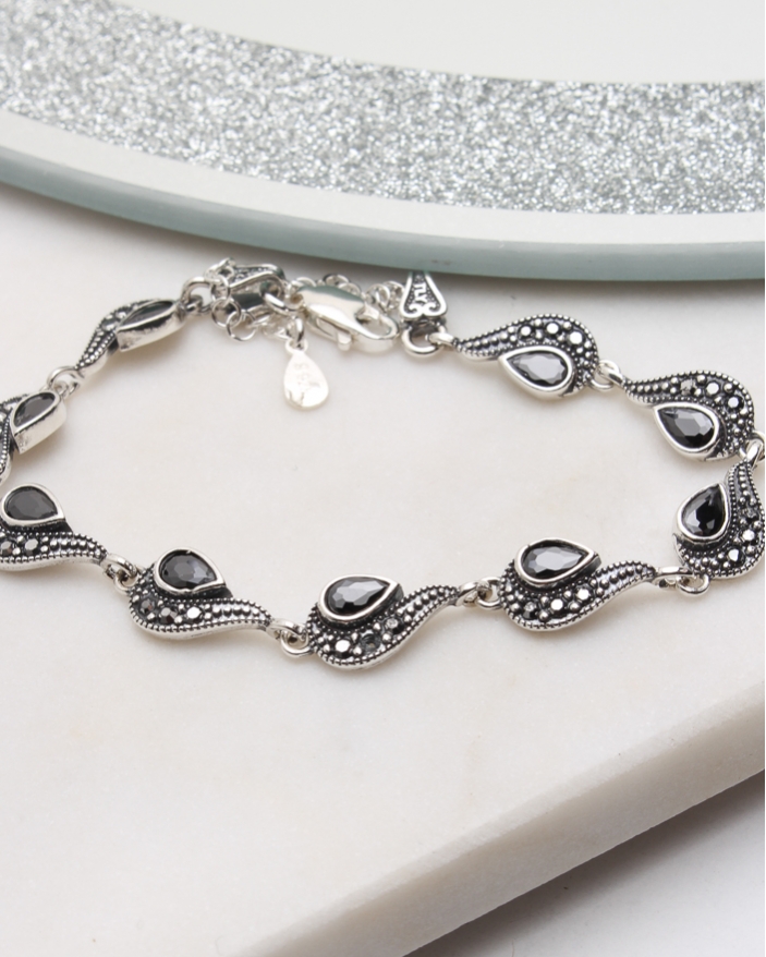 Bratara argint cu marcasite cod 5-51118, gr7.7