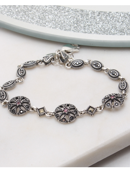 Bratara argint cu marcasite cod 5-51121, gr7.4