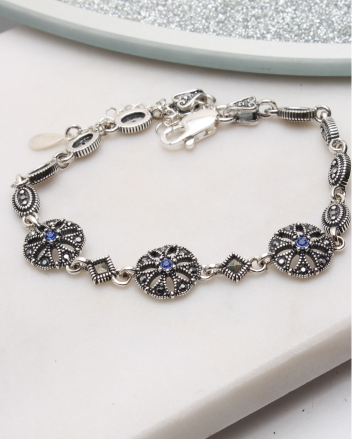Bratara argint cu marcasite cod 5-51122, gr7.4