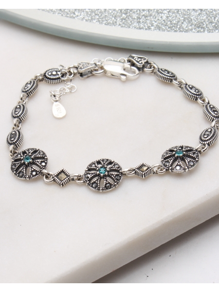 Bratara argint cu marcasite cod 5-51123, gr7.4