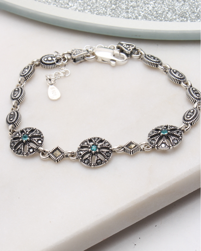 Bratara argint cu marcasite cod 5-51123, gr7.4