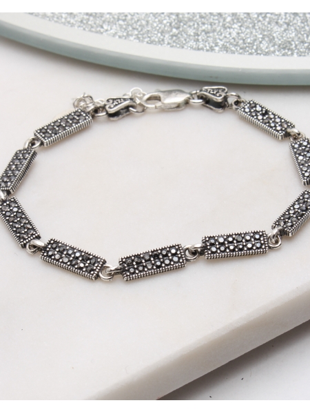 Bratara argint cu marcasite cod 5-51127, gr6.1