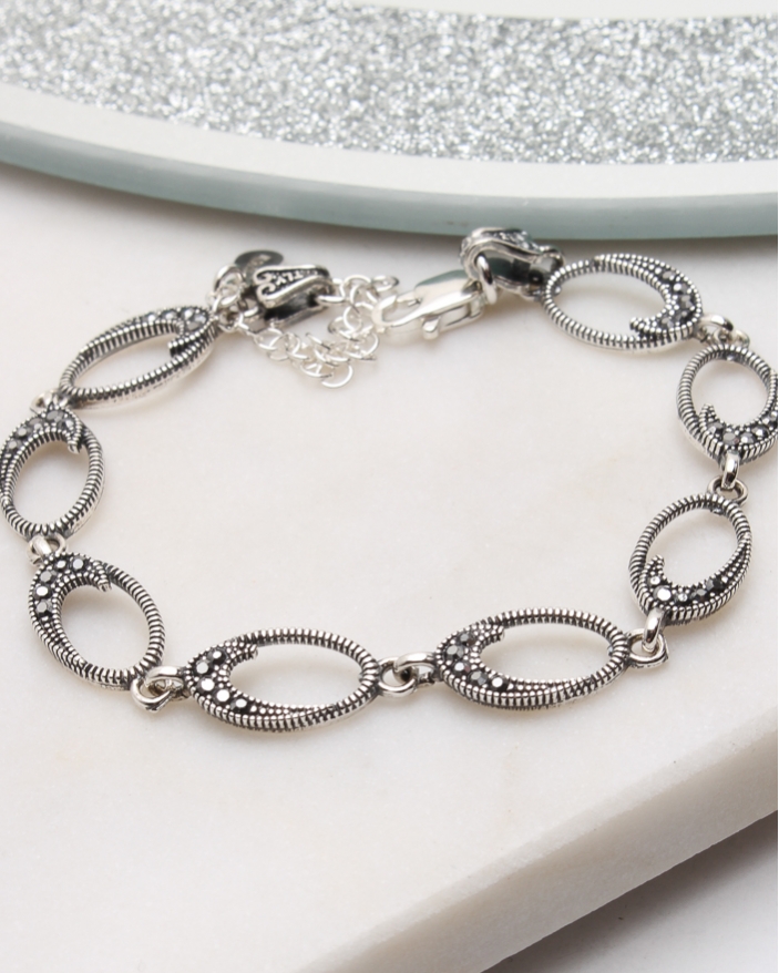 Bratara argint cu marcasite cod 5-51128, gr6