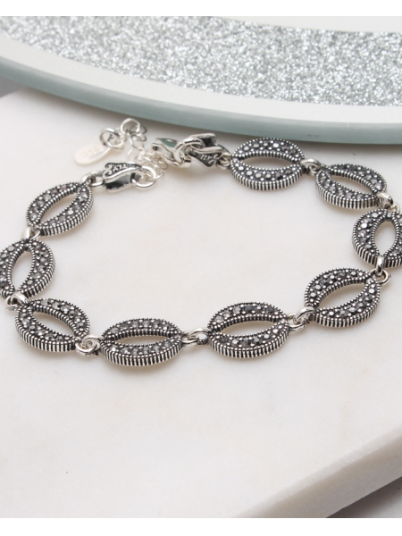 Bratara argint cu marcasite cod 5-51131, gr7.8