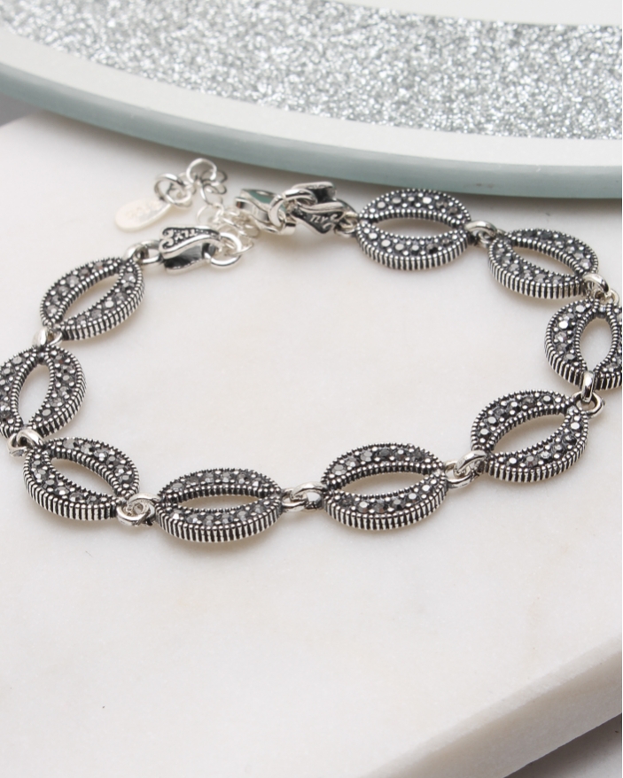 Bratara argint cu marcasite cod 5-51131, gr7.8