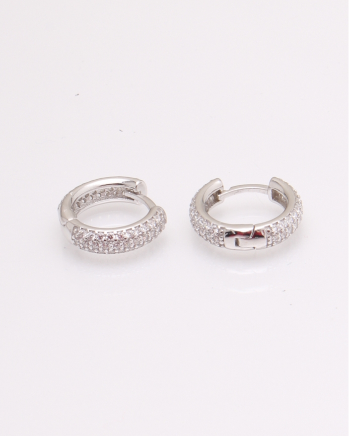 Cercei argint creole cu pietre cod 2-29900, gr3.3