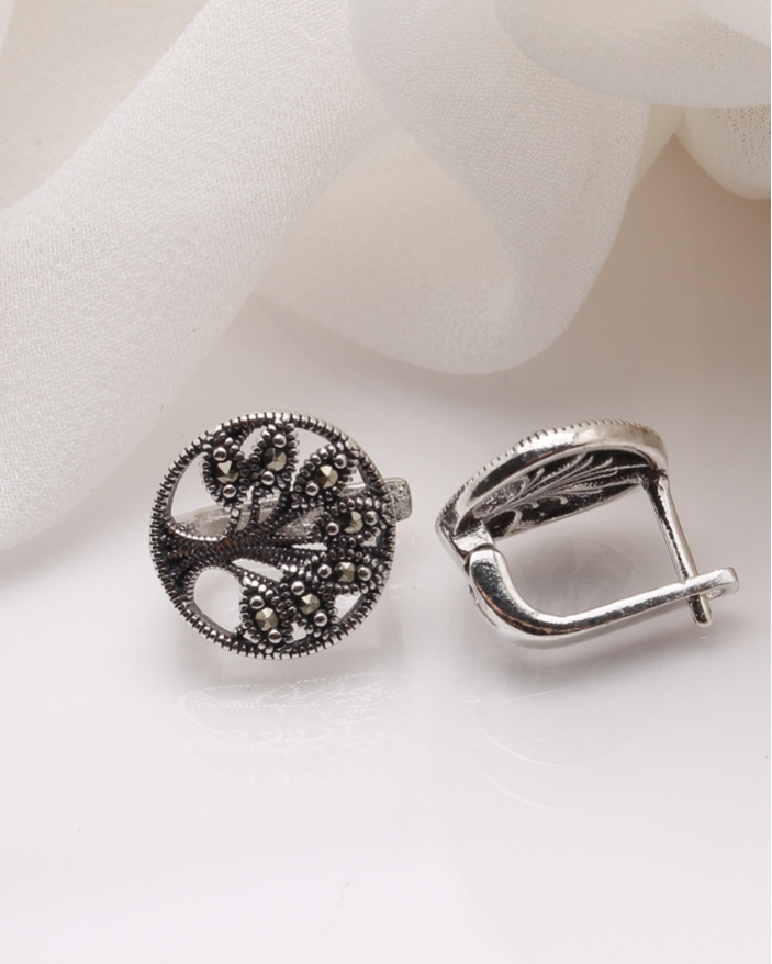 Cercei argint cu marcasite cod 2-39924, gr4.5