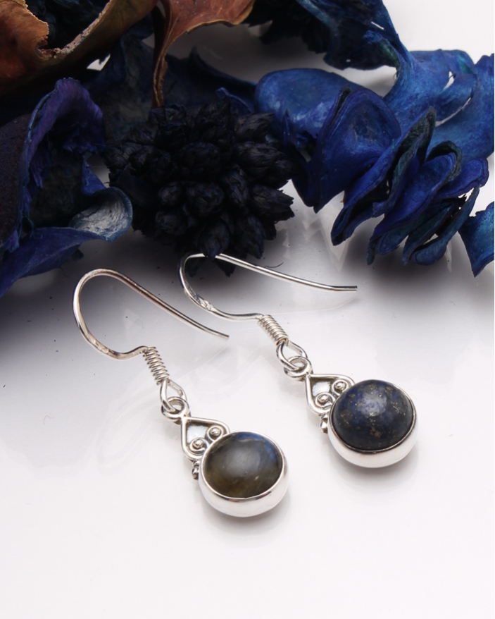 Cercei argint cu lapis lazuli cod 2-40197, gr2.6