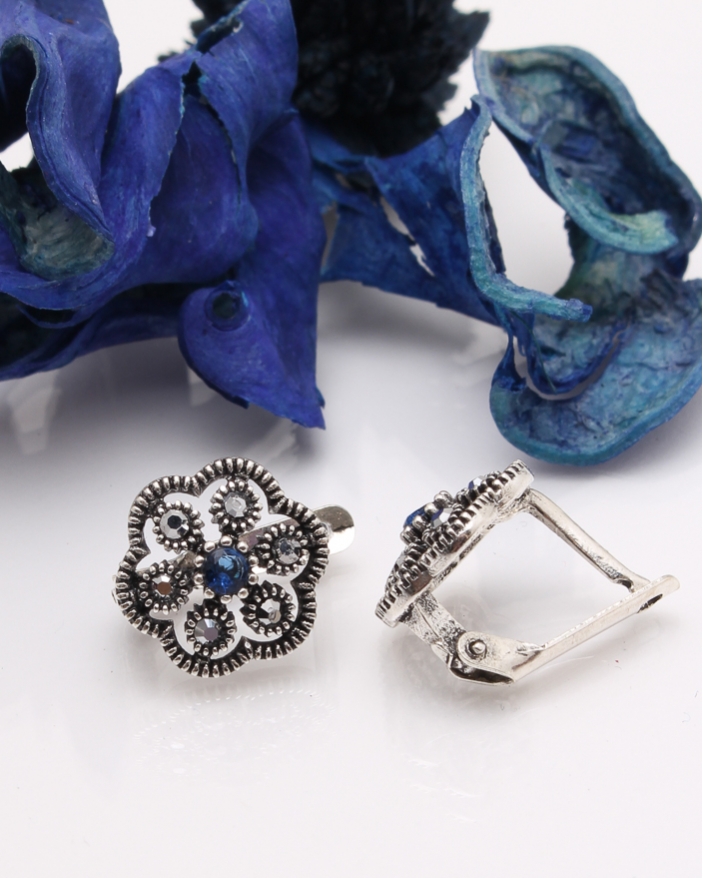 Cercei argint cu marcasite cod 2-41276, gr2.1