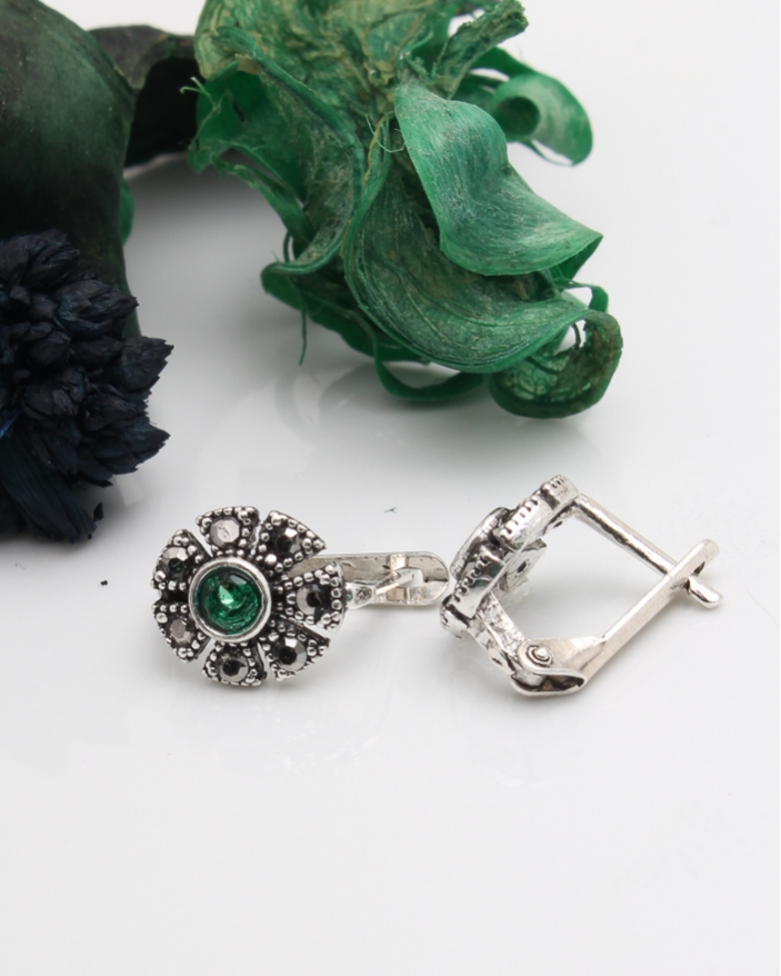 Cercei argint cu marcasite cod 2-43711, gr1.8
