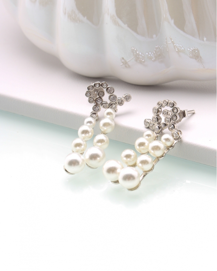 Cercei argint cu perle cod 2-44536, gr3.5