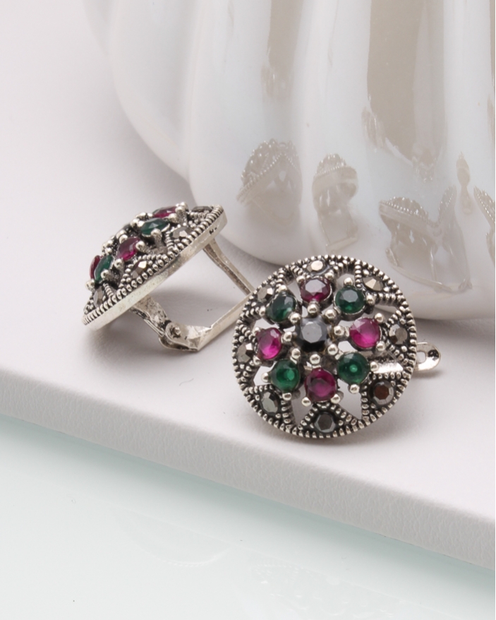 Cercei argint cu marcasite cod 2-44899, gr5.2