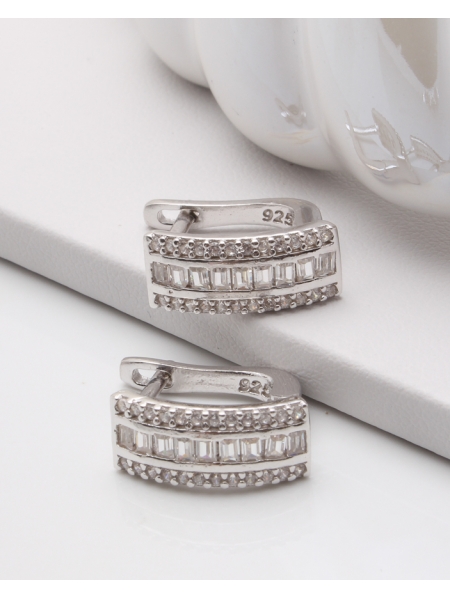 Cercei argint si cubic zirconia cod 2-45842, gr3.7