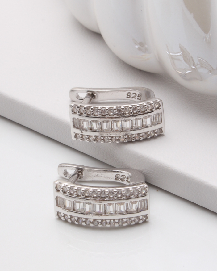 Cercei argint si cubic zirconia cod 2-45842, gr3.7