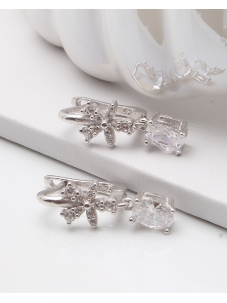 Cercei argint si cubic zirconia cod 2-45843, gr4.3