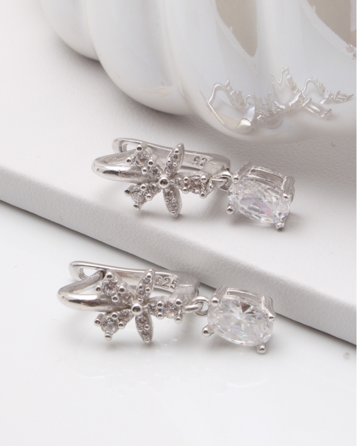 Cercei argint si cubic zirconia cod 2-45843, gr4.3