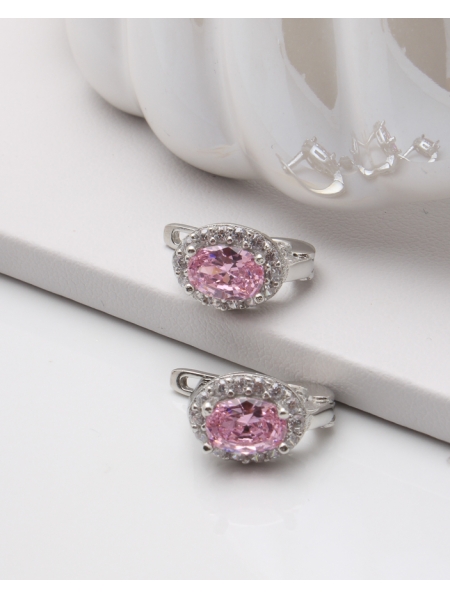 Cercei argint si cubic zirconia cod 2-45844, gr3.7
