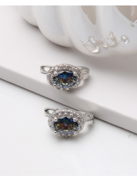 Cercei argint si cubic zirconia cod 2-45845, gr3.6