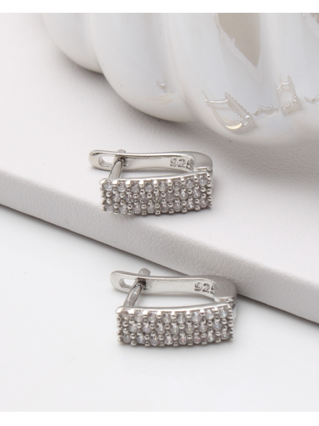 Cercei argint si cubic zirconia cod 2-45848, gr2.6