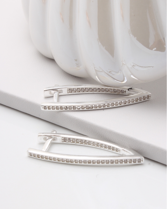 Cercei argint si cubic zirconia cod 2-45852, gr4.5