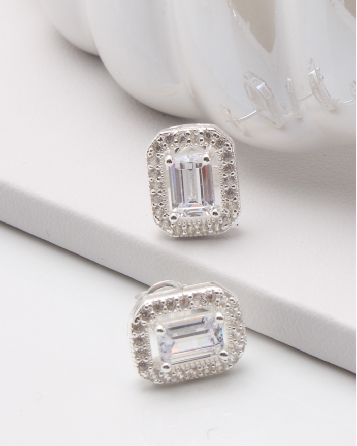 Cercei argint si cubic zirconia cod 2-45853, gr2.5