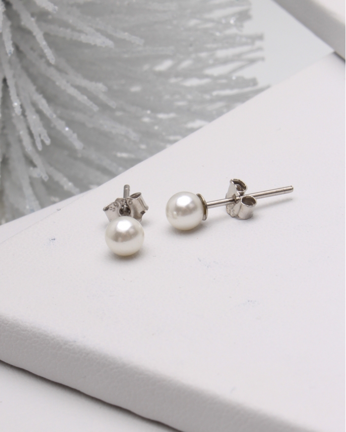 Cercei argint cu perla cod 2-46487, gr0.4