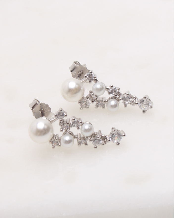 Cercei argint cu perle cod 2-47614, gr2.2