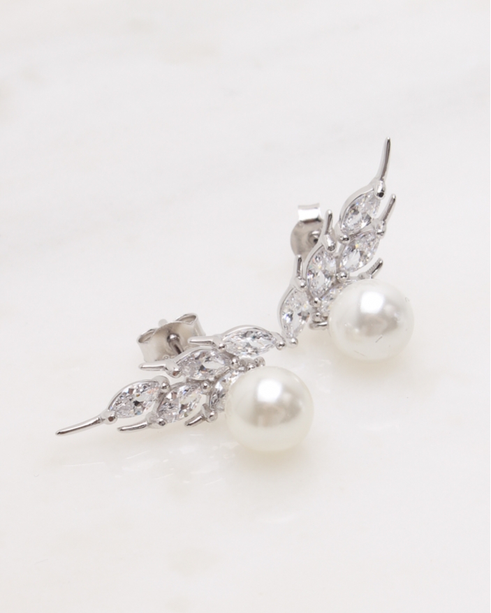 Cercei argint cu perle cod 2-48330, gr3.3