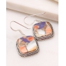 Cercei argint cu copper turquoise cod 2-49122, gr8.6