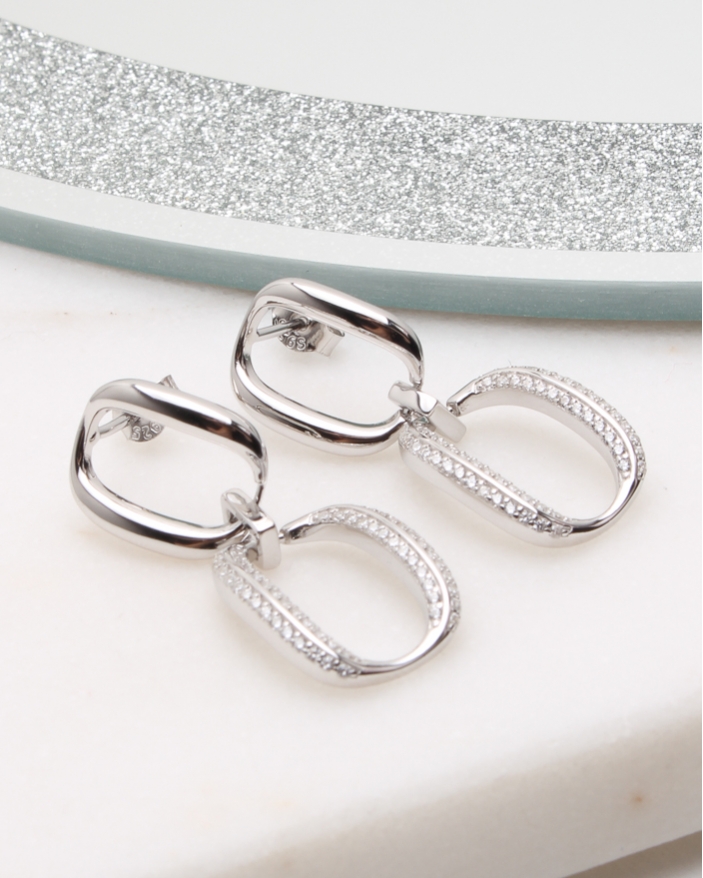 Cercei argint si cubic zirconia cod 2-50453, gr5