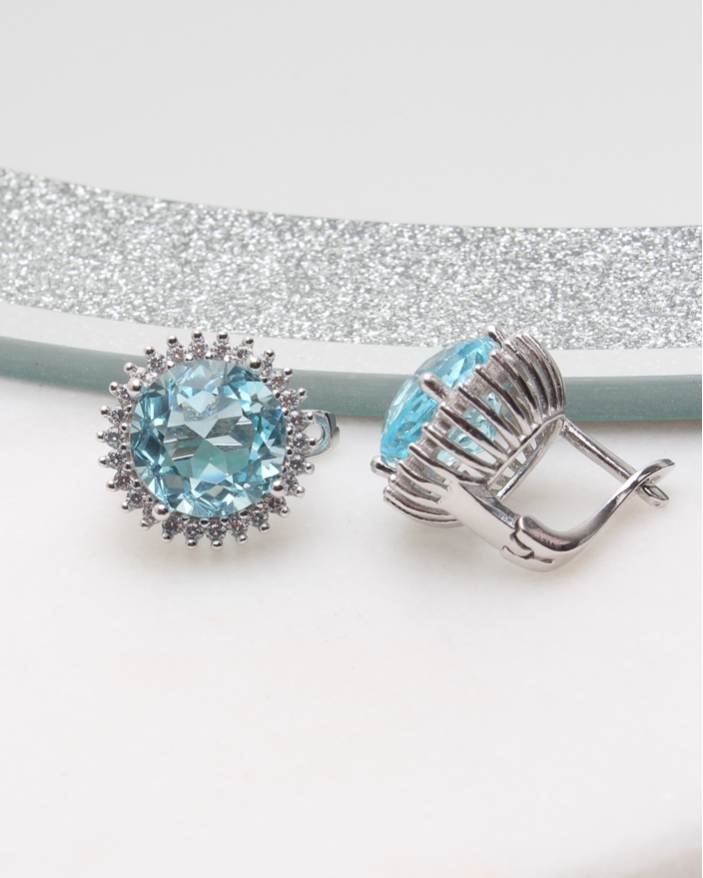 Cercei argint si cubic zirconia cod 2-50561, gr6.2