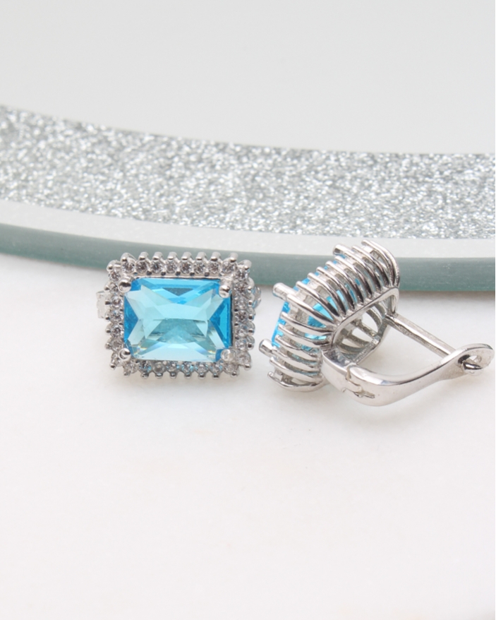 Cercei argint si cubic zirconia cod 2-50567, gr4.6
