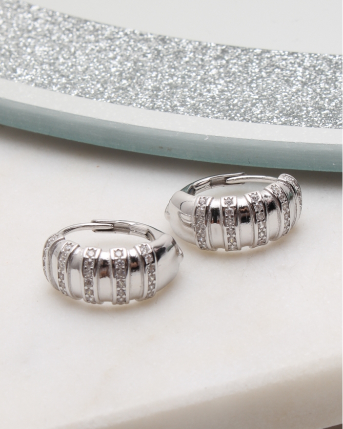Cercei argint si cubic zirconia cod 2-50798, gr3.2