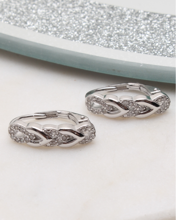 Cercei argint si cubic zirconia cod 2-50803, gr2.7