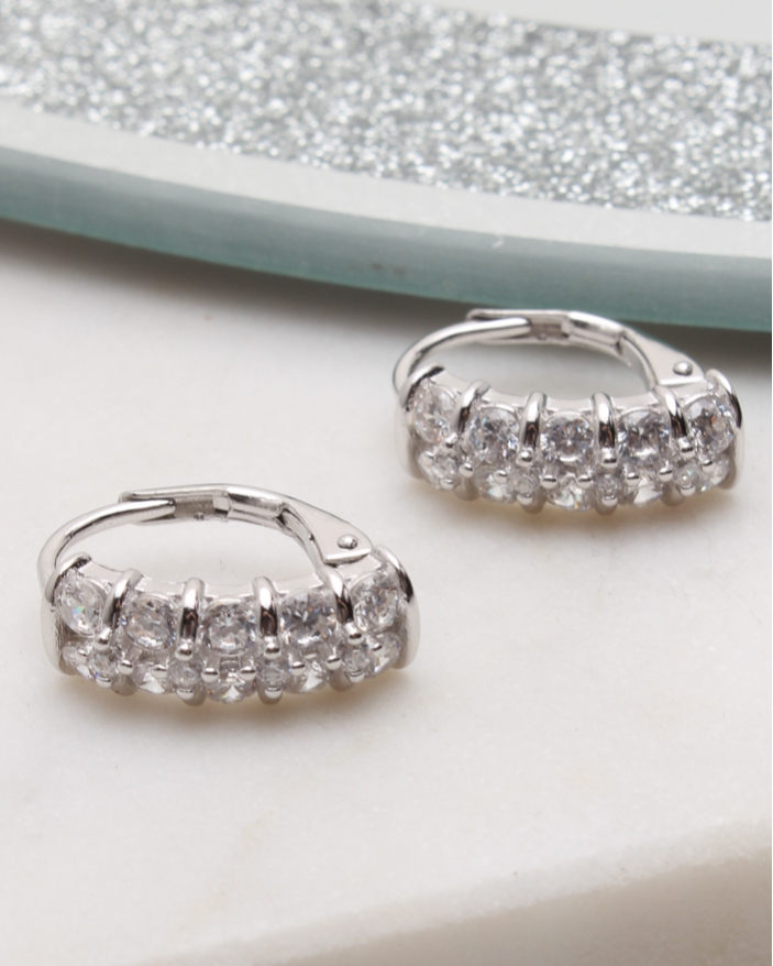 Cercei argint si cubic zirconia cod 2-50808, gr3.4
