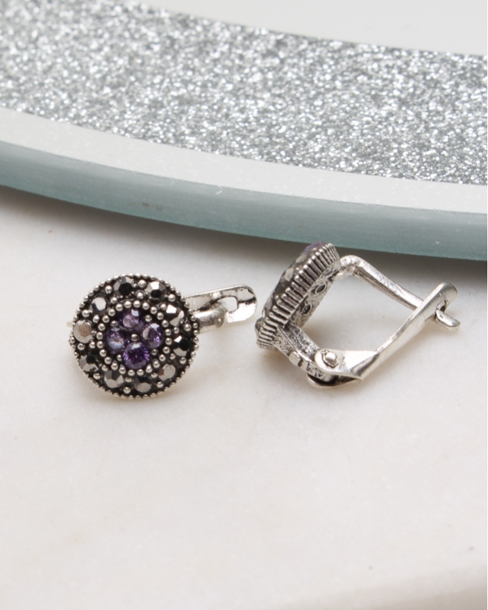 Cercei argint cu marcasite cod 2-50855, gr1.7