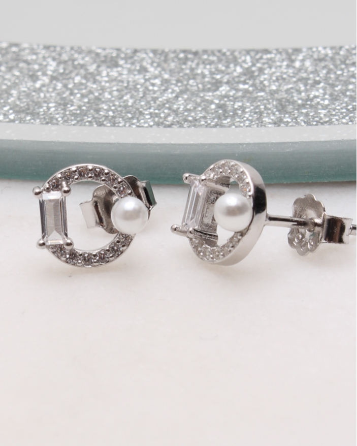 Cercei argint si cubic zirconia cod 2-51228, gr1.3