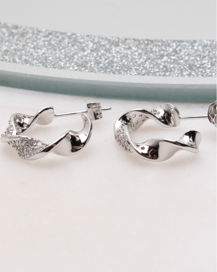 Cercei argint si cubic zirconia cod 2-51232, gr3.1