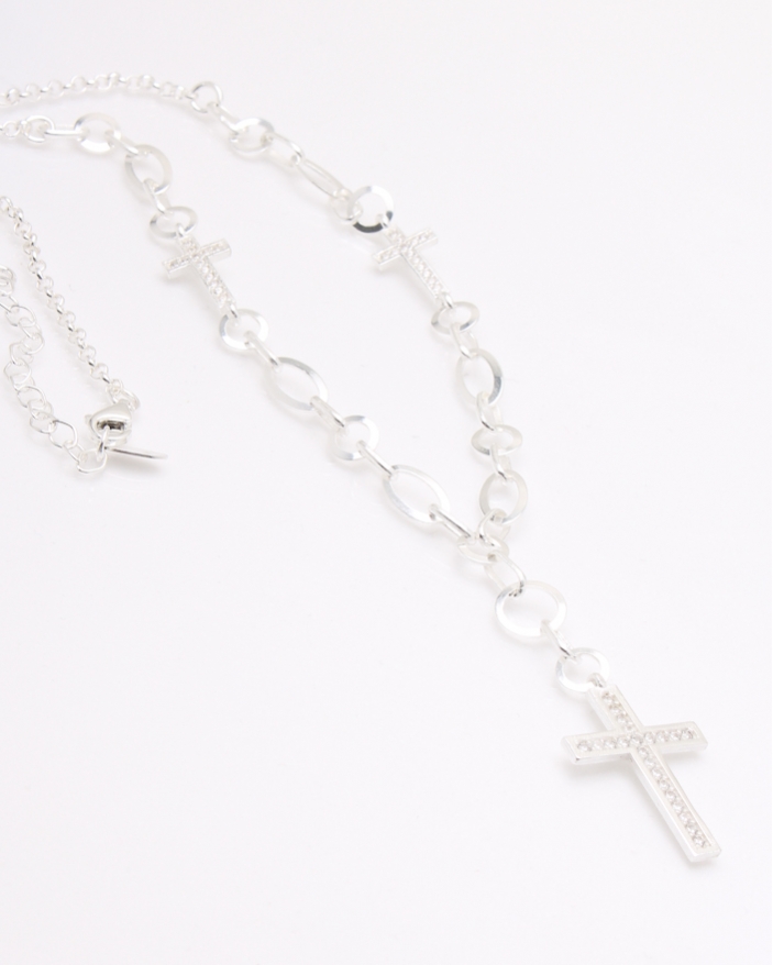 Colier argint si cruciulita cod 4-33865, gr8.2