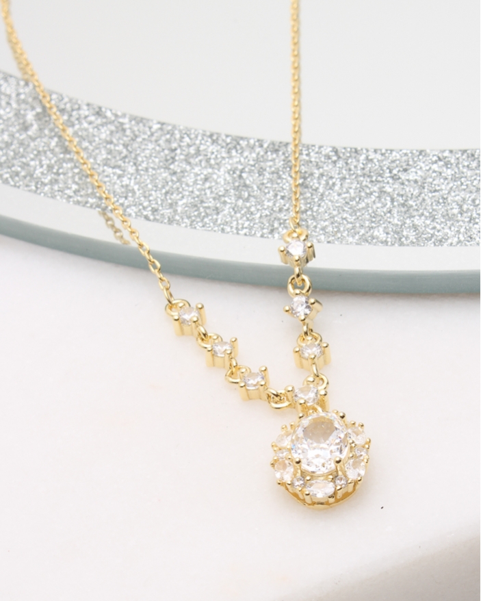 Colier argint si cubic zirconia cod 4-50609, gr5.1